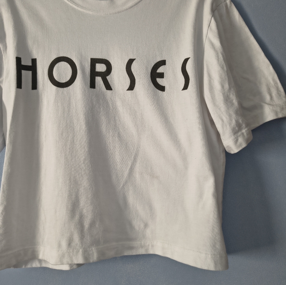 HORSES ATELIER White Cotton Crop Tee XS - Picture 6 of 6